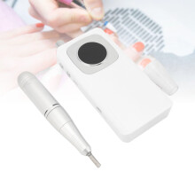 Trapano per unghie senza fili 2600 mAh bianco 0-45000 giri/min 6 bande abrasive
