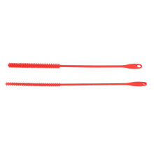 2 pezzi di spazzola per pulire cannucce in silicone - setole dense
