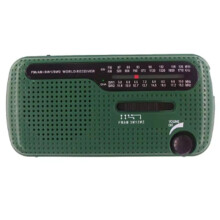 Draagbare Handcrankradio op Zonne-, 1200 MAh, USB, Draagbare Noodluidspreker voor Buiten, Stereo, Noodcrank, Groen