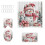Set da bagno natalizio con design Babbo Natale, 4 pezzi 2
