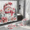 Set da bagno natalizio con design Babbo Natale, 4 pezzi 5