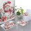 Set da bagno natalizio con design Babbo Natale, 4 pezzi 6