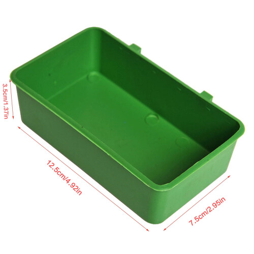 Plastic Bird Feeder Cup for Wire Cages, Green 1