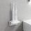 Porte-brosse à dents mural en acrylique blanc (1 pièce) 2