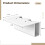 Porte-brosse à dents mural en acrylique blanc (1 pièce) 4