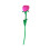 Curtain buttons plush rose design 6 pcs 2