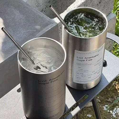 304 rustfritt stål vakuumtermoskopp 600 ml 1