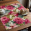 Tischsets mit rotem Blumenmuster, Leinenstruktur, 4er-Pack 7