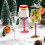 Christmas glass drinking cup high-footed 1 piece 7