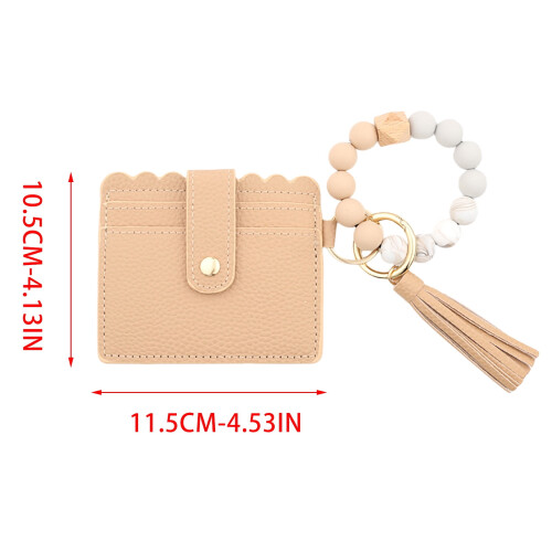 Under5Wristlet Πορτοφόλι Βραχιόλι Μπρελόκ Θήκη για Κάρτες Πορτοφόλι Μπρελόκ με Φούντα 1
