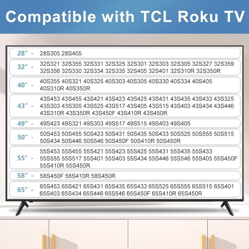 Pieds de support pour téléviseur Element Roku TV 24–65 pouces 1