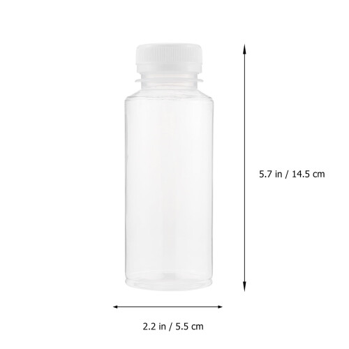 Διαφανή μπουκάλια αποθήκευσης 250ml ExtraThick πλαστικό PP κατάλληλα για χυμούς και γάλα 1