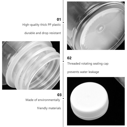 Διαφανή μπουκάλια αποθήκευσης 250ml ExtraThick πλαστικό PP κατάλληλα για χυμούς και γάλα 2