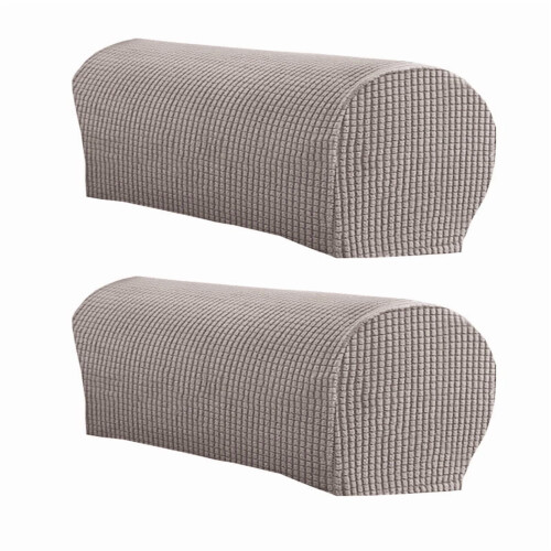 Conjunto de 2 capas elásticas para apoio de braço em spandex cor taupe 2