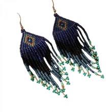 (4)Handcrafted Ethnic Tassels Drop Earrings Glass Seed Beads Bohemian Dangle Jewelry Lightweight Women Accessories