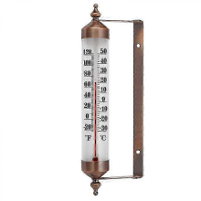 10 Inches Premium Steel Indoor and Outdoor Wireless Decorative Thermometer