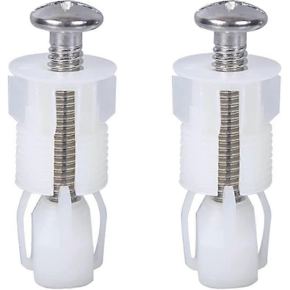 2Pcs Plastic Toilet Seat Hinges Top Fixings Toilet Seat Screw Fixtures Wc Blind Hole 3253323159307