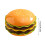 Ceramic Hamburger Plates and Bowls Sets, Novelty Stackable Burger Dinnerware Set 3
