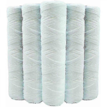 Set mit 5 spiralförmigen Wasserfilterpatronen, Anti-Sediment, 9 Zoll, 3/4 - 20 Mikron, kompatibel mit 10-Zoll-Filtern, hergestellt in Frankr