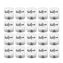 20 PCS 16mm Fraction Dice White Fraction Symbols Dices Mathematical Arithmetic Teaching Tool