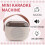 Kids Karaoke Machine, Draagbare -Luidspreker met 2 Draadloze Microfoons Beige-Wit 4