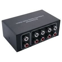 Bidirektionaler 4 Wege Cinch Stereo Audioschalter 1 in 4 Out oder 4 in 1 Out L/R Buchse Tonkanal Cinch Audio Umschalter Auswahl
