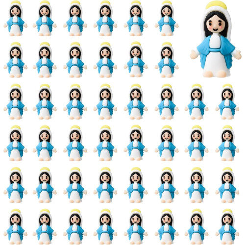 Mini figúrky Panny Márie modré 50 ks