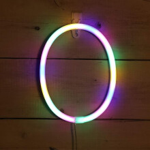 Letter Neon Lights, LED Neon Night Light Neon Lights Wall Decorative Night Light for Kids Bedroom Battery USB Operated Multicolor