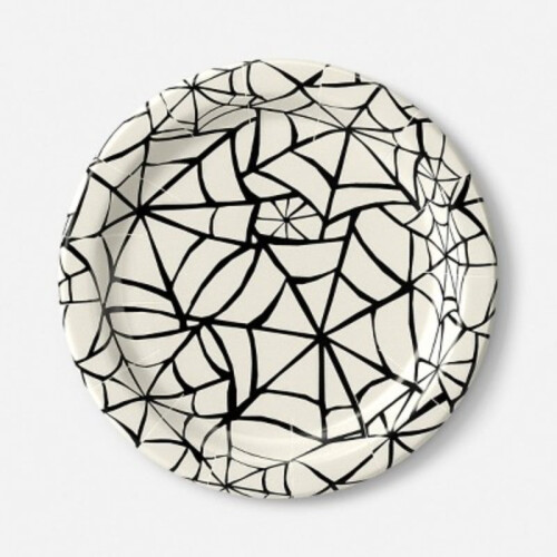 White Web Disposable Snack Plates 7" - 20ct