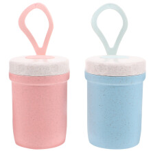 Wiederverwendbarer Frühstücksbecher für Müsli oder Joghurt, pink, 2 Stück