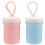 Wiederverwendbarer Frühstücksbecher für Müsli oder Joghurt, pink, 2 Stück 1