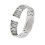 Stainless Steel Watch Band Strap with Solid Links and Foldover Clasp Silver 20mm 1