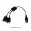 Cable divisor USB en Y macho a 2 hembras para carga y datos. 3