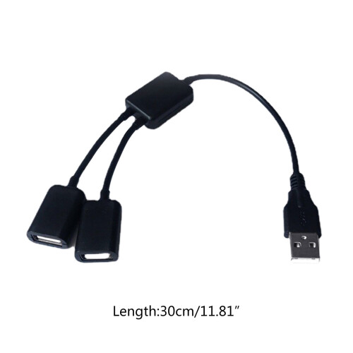 Cable divisor USB en Y macho a 2 hembras para carga y datos. 2
