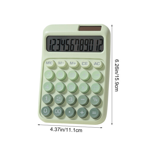 Desktop Calculator with Large LCD Display, Basic Calculator Dual Solar Power and Battery, Standard Function for Office, Home, School 2