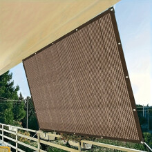Rede de proteção solar marrom, resistente aos raios UV, durável, 3m x 4m