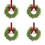 Mini guirlanda de Natal com laço vermelho e sinos, 30 cm (12 polegadas) 1