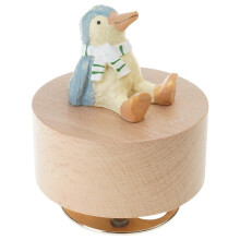 Wooden Rotating Music Box with CuteAn1ma1Ornament for Home or Office Decors
