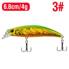 2PC Bass Swimbaits 3D Eyes Artificial Fishing Lure Casting Tough Casting 6.8cm/4g Plastic Fishing baits Set