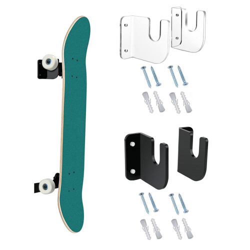 Οθόνη τοποθέτησης σε τοίχο για skateboard, οριζόντια πλωτή κρεμάστρα skateboard για 1