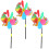 Outdoor Yard Windmill 3D Shape Assorted Color 3pcs 1