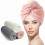 Mikrofaser-Haarwickel, 3er-Pack, Rosa, Weiß, Grau 1
