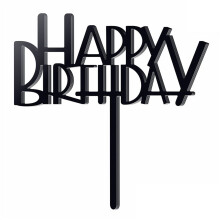 10pcs Acrylic Happy Birthday Cake Toppers Decorative Acrylic Cake Toppers Decoration for Wedding Birthday Party Gift