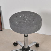Housse de chaise ronde en cuir PU imperméable et anti-poussière