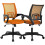 Orange mesh office chair with lumbar support2pack 1