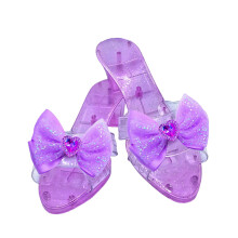 Girls Princess Shoes Bow Jelly Sandals Multi-functional Shoes Dress Up Role Play Yellow