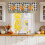 Pumpkin Valance Orange Plaid 54x18in Light Filtering 2