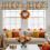 Pumpkin Valance Orange Plaid 54x18in Light Filtering 4