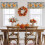 Pumpkin Valance Orange Plaid 54x18in Light Filtering 5