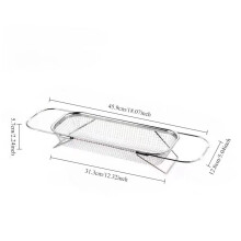 1 set strecurătoare din oțel inoxidabil pentru chiuvetă cu mâner telescopic - coș de sită din plasă metalică pentru spălarea fructelor și
